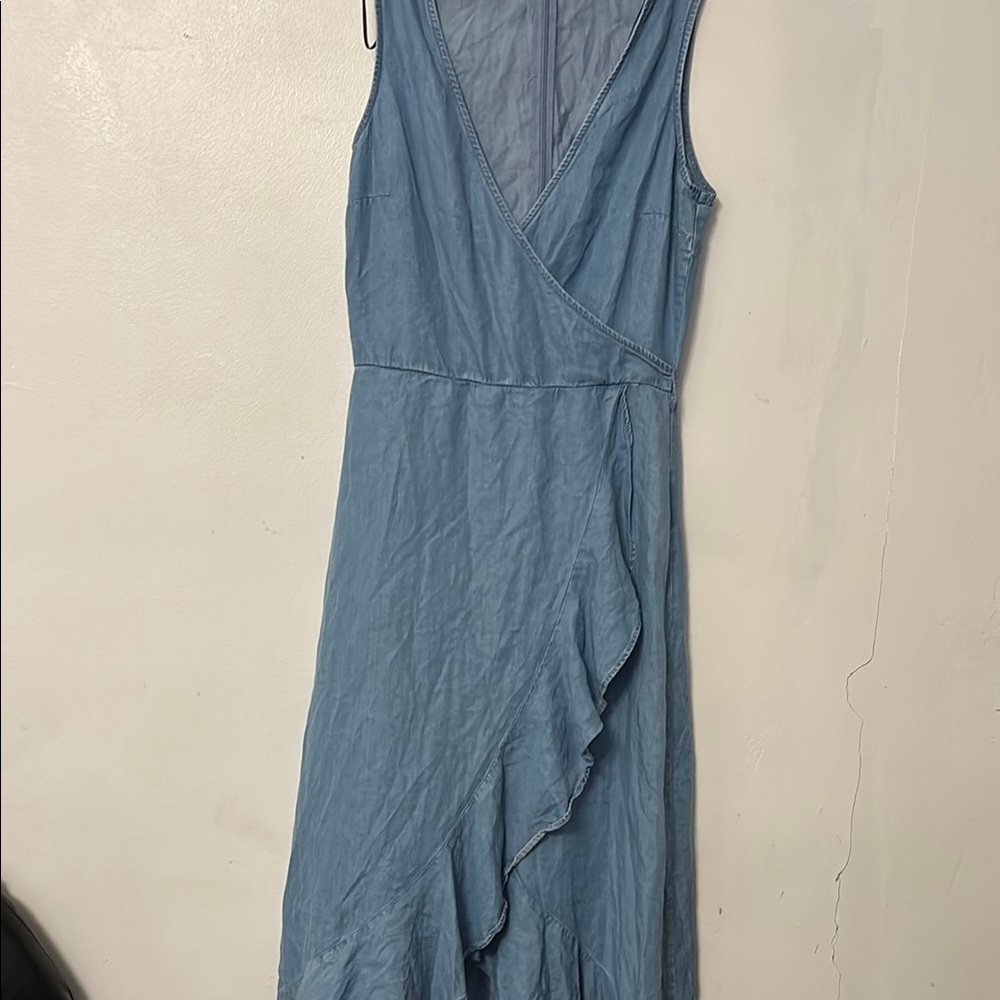 Elegant Blue Sleeveless Dress DENIN MAKE TURKEYS